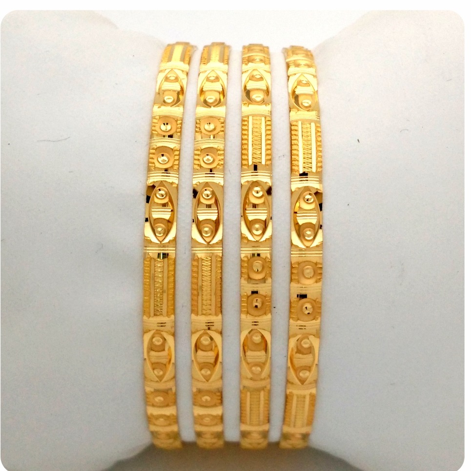 GOLD HALLMARK GLASS BANGLE - GL850