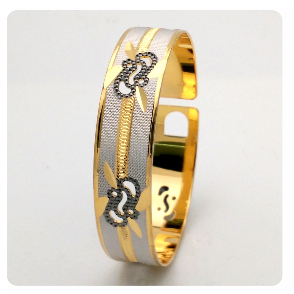 Gold hallmark lock bangle - ll1130