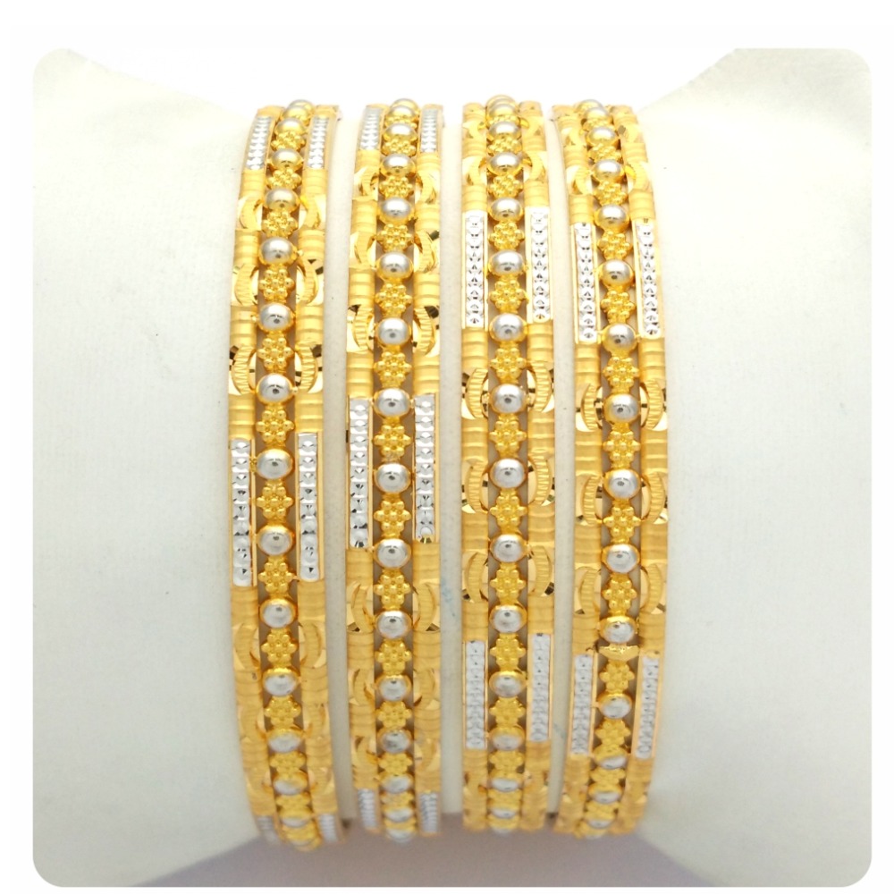 GOLD HALLMARK PLAIN LASER BANGLE - SLJ1127