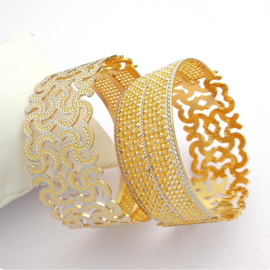 GOLD HALLMARK CNC + JALI BANGLE - CLJ1082