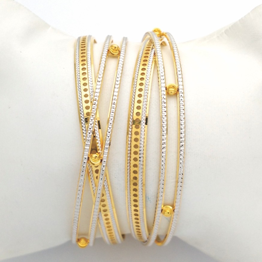 GOLD HALLMARK PLAIN MANI BANGLE - SML1062