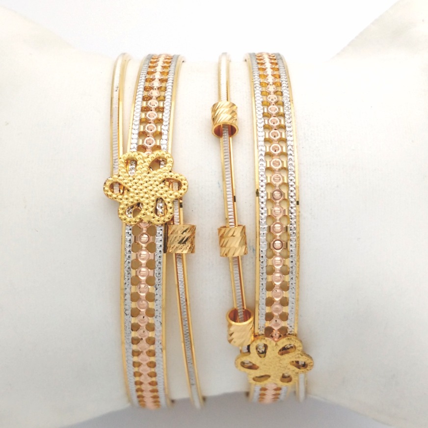 GOLD HALLMARK CNC LASER BANGLE - CLJ1057