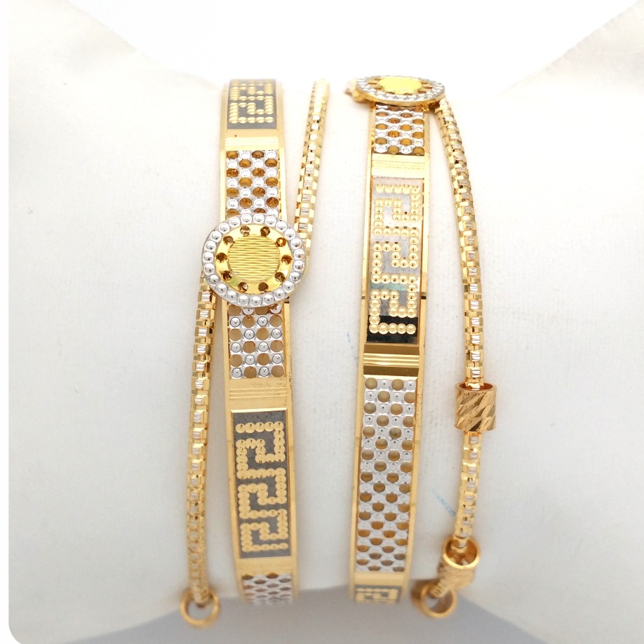 GOLD HALLMARK CNC LASER BANGLE - CLJ1056