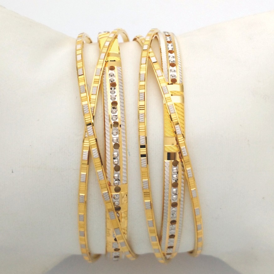 Gold hallmark cnc laser bangle - clj1051