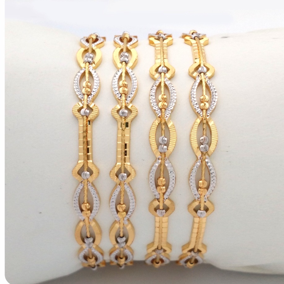 Gold Hallmark GLASS MANI Bangle - SML986