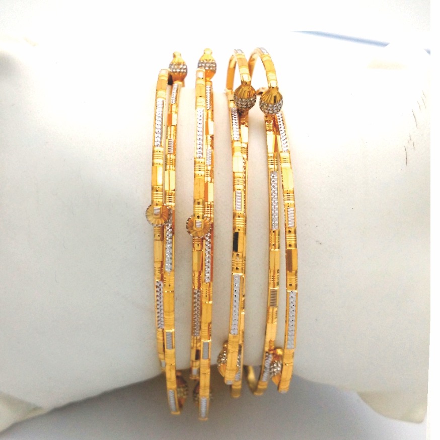 Gold Hallmark GLASS MANI Bangle - SML976