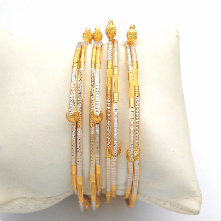 Gold Hallmark GLASS MANI Bangle - SML975