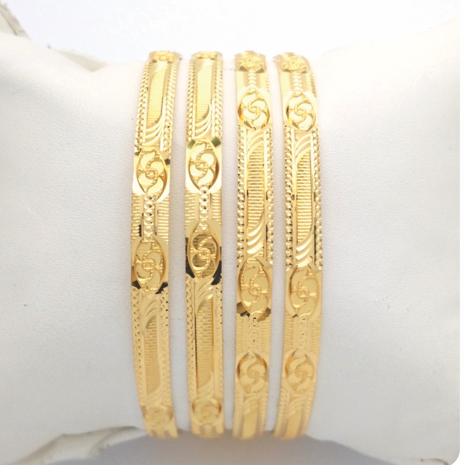 Gold Hallmark Hollo Bangle - Hkp926