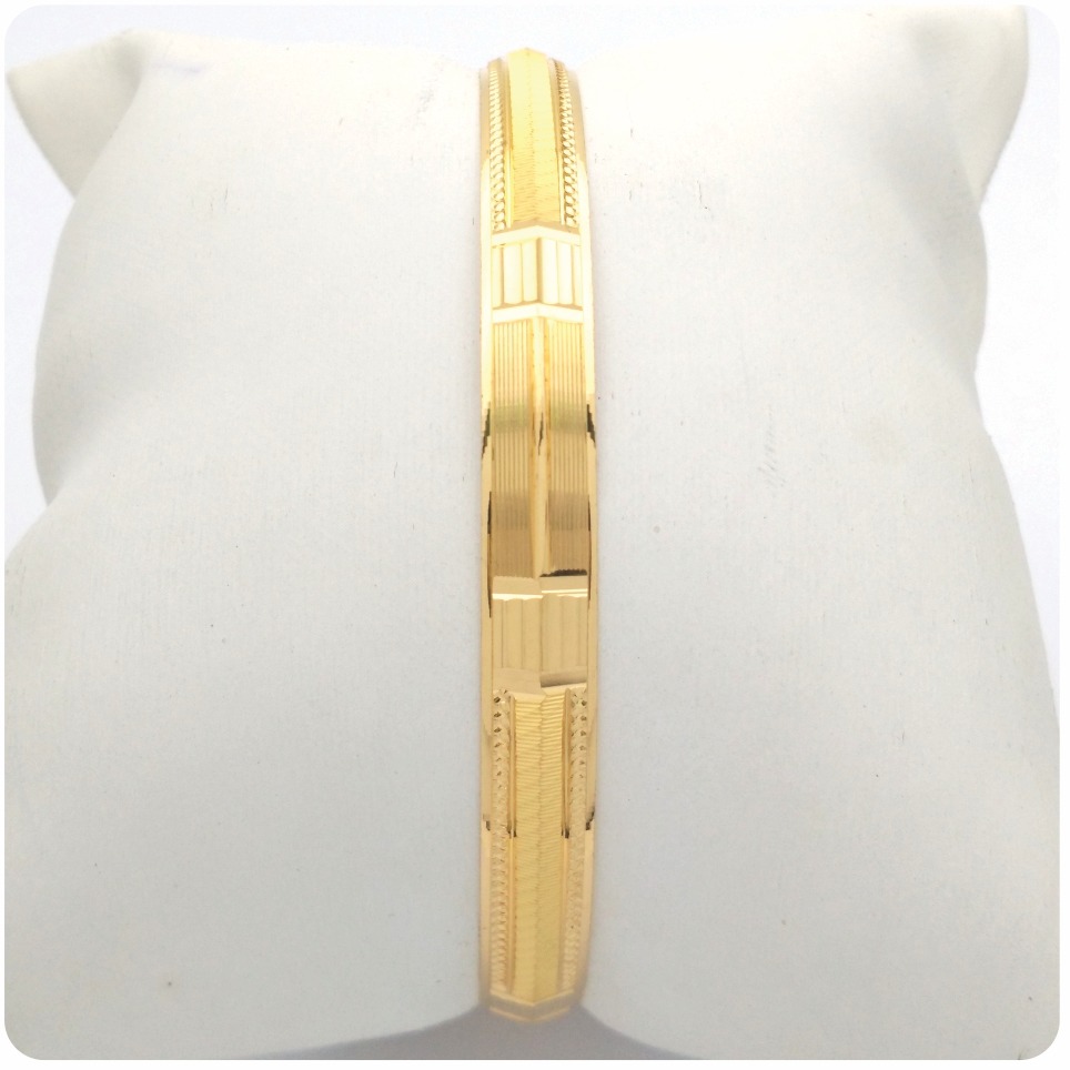 Gold Hallmark Panjabi Kada -Ks921