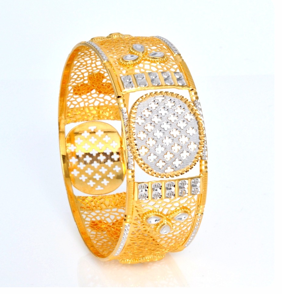 Gold Hallmark CNC LASER Bangle - CLJ869