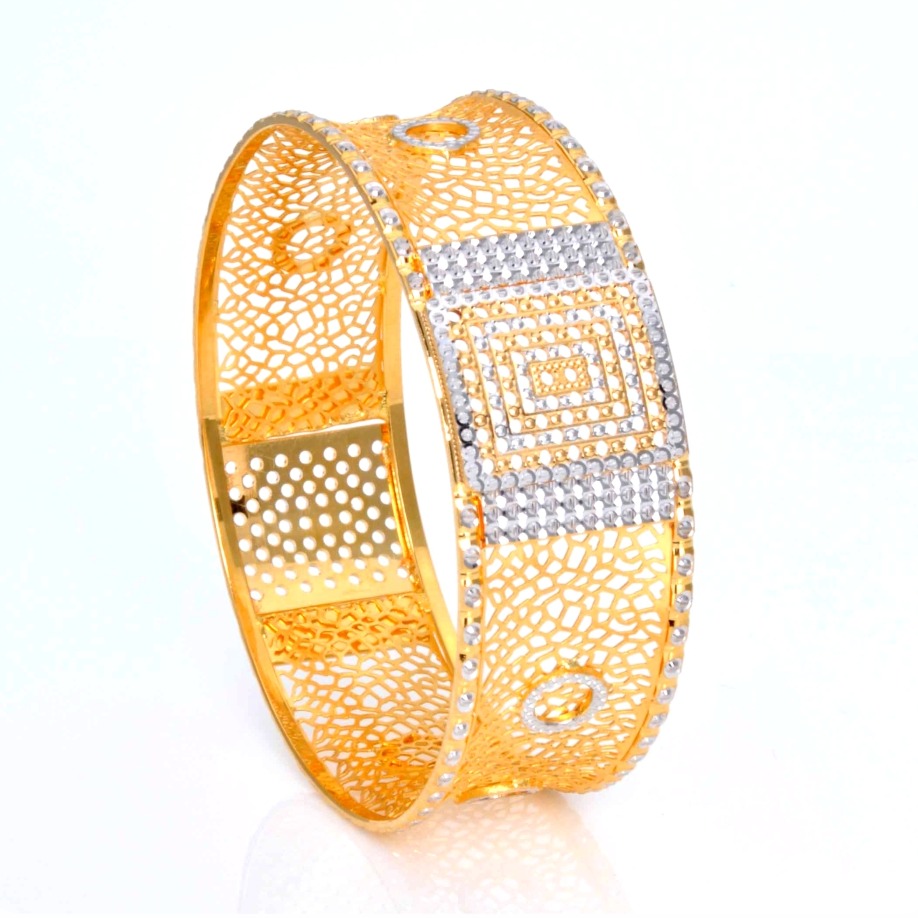 Gold Hallmark CNC LASER Bangle - CLJ868
