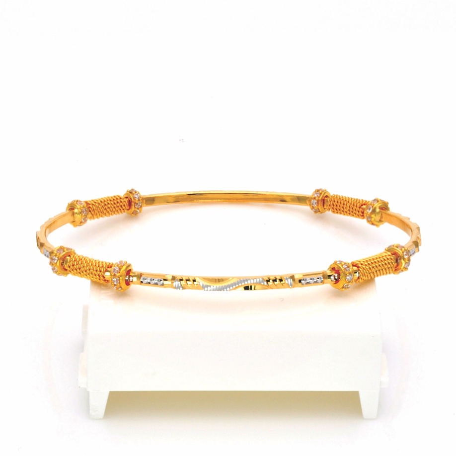 Gold hallmark casting stone bangle - cct863