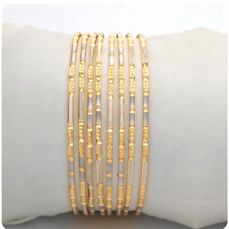 Gold hallmark glass bangle - gl851