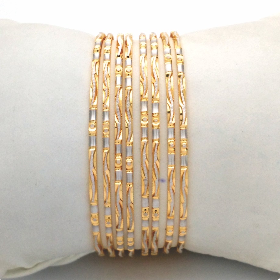 Gold hallmark glass bangle - gl849