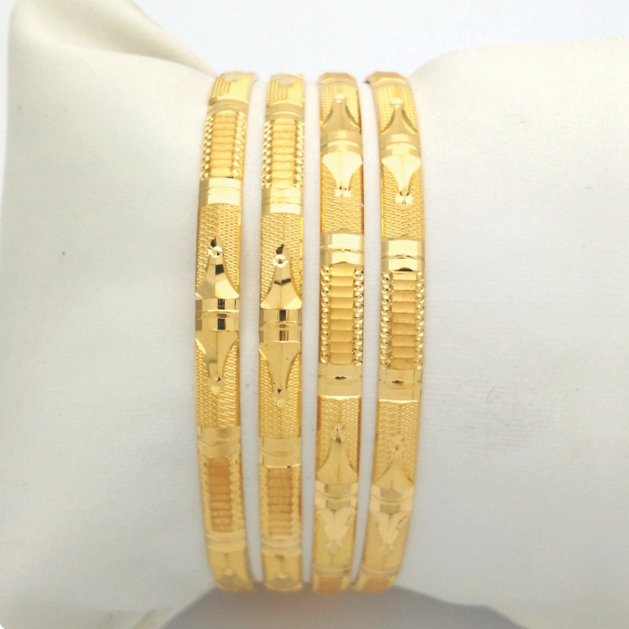 GOLD HALLMARK TRIANGLE BANGLE - TR838