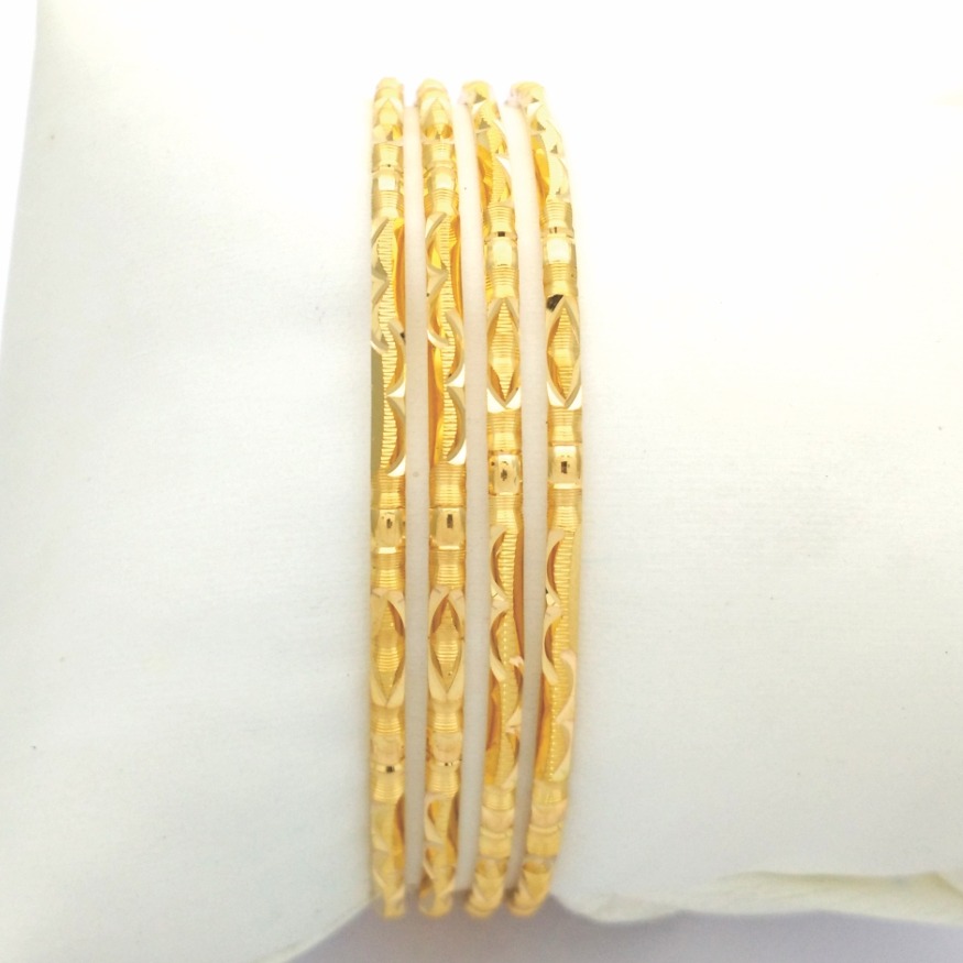 Gold hallmark Goal bangle - GO806
