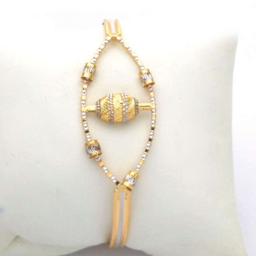 Gold Hallmark PLAIN + MANI Bangle - SML777