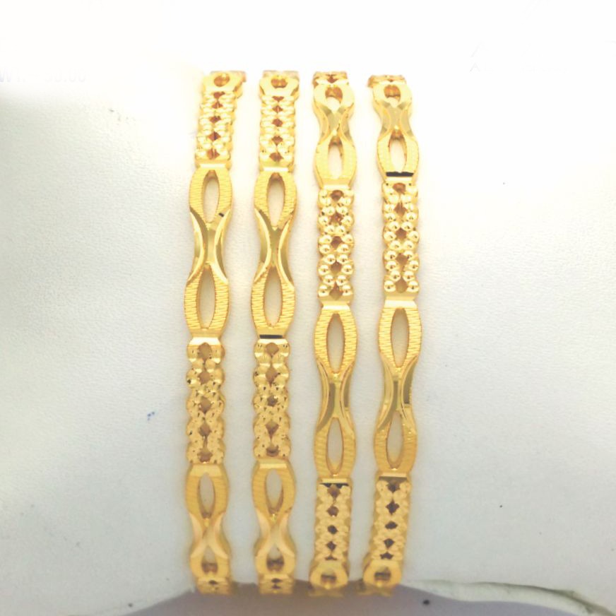 Gold Hallmark Rawa Bangle - 2LJ764