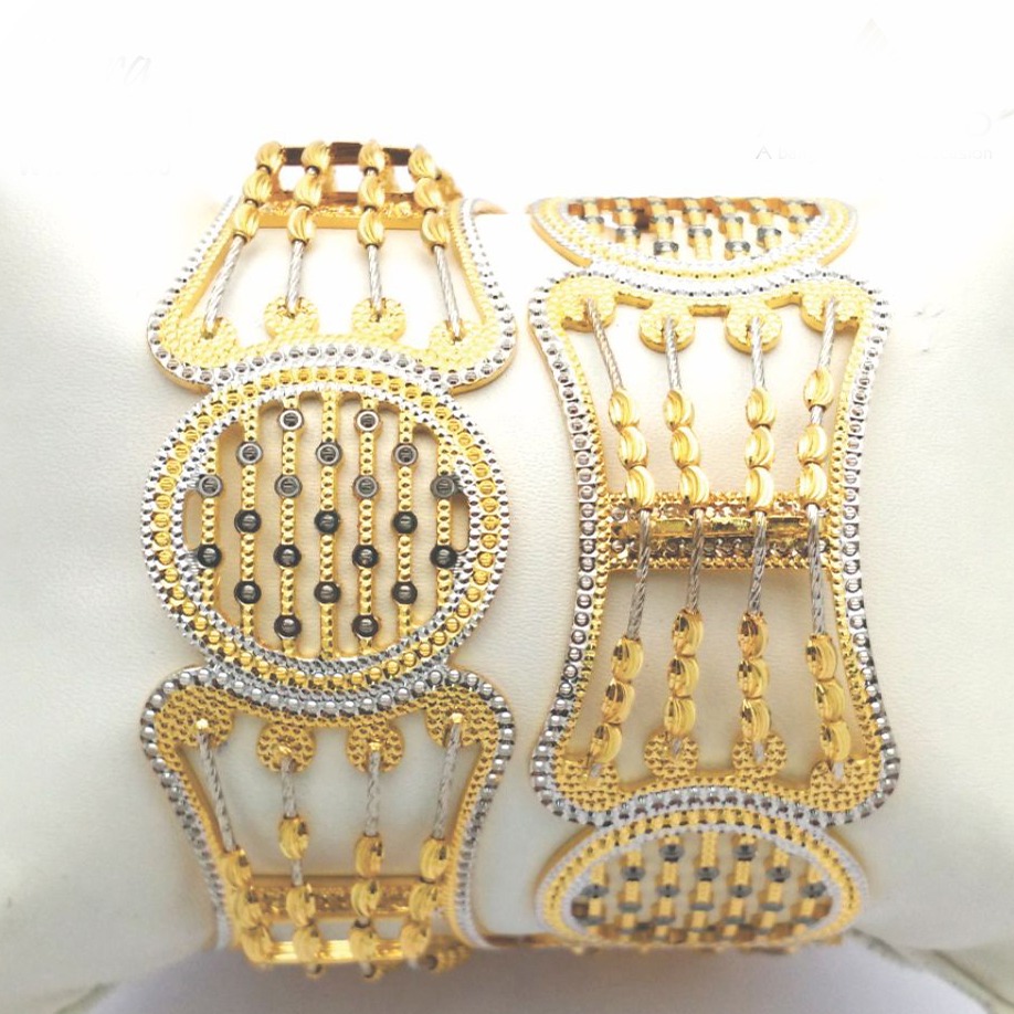 Gold hallmark cnc +tar + mani bangle - Cml754