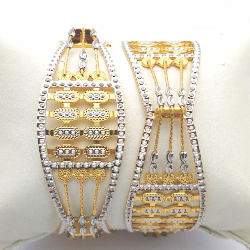 Gold hallmark cnc +tar+ mani bangle - Cml753
