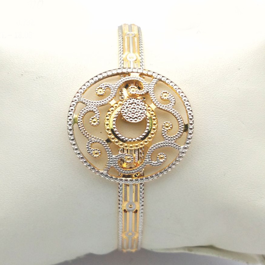 Gold hallmark cnc lock bangle - LL732