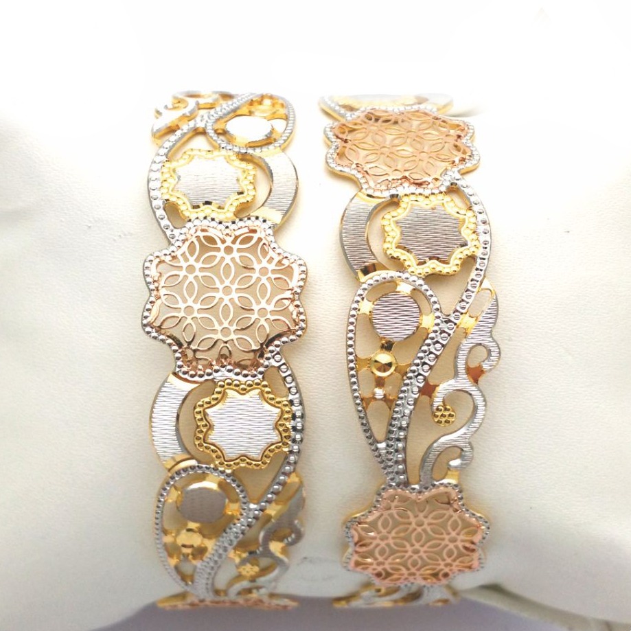 Gold Hallmark Cnc +Jali Bangle - CLJ724