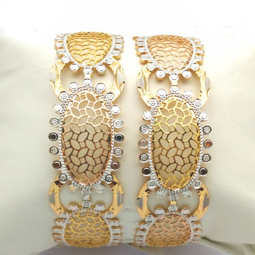 Gold hallmark cnc +jali bangle - CLJ722