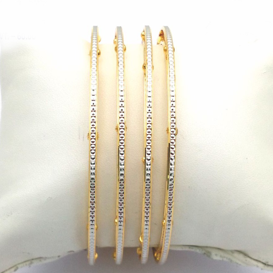 Gold Hallmark Plain + Mani Bangle - Sml688