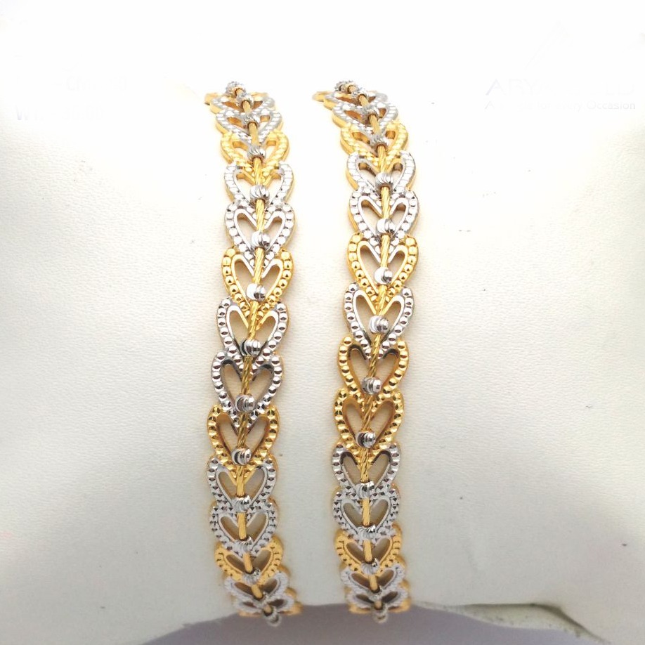 Gold hallmark cnc + tar mani bangle - Cml680