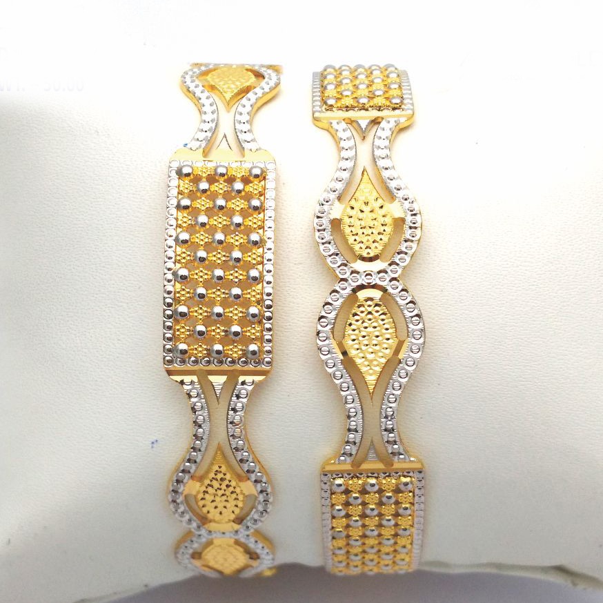 Gold hallmark cnc + jali bangle - CLJ667