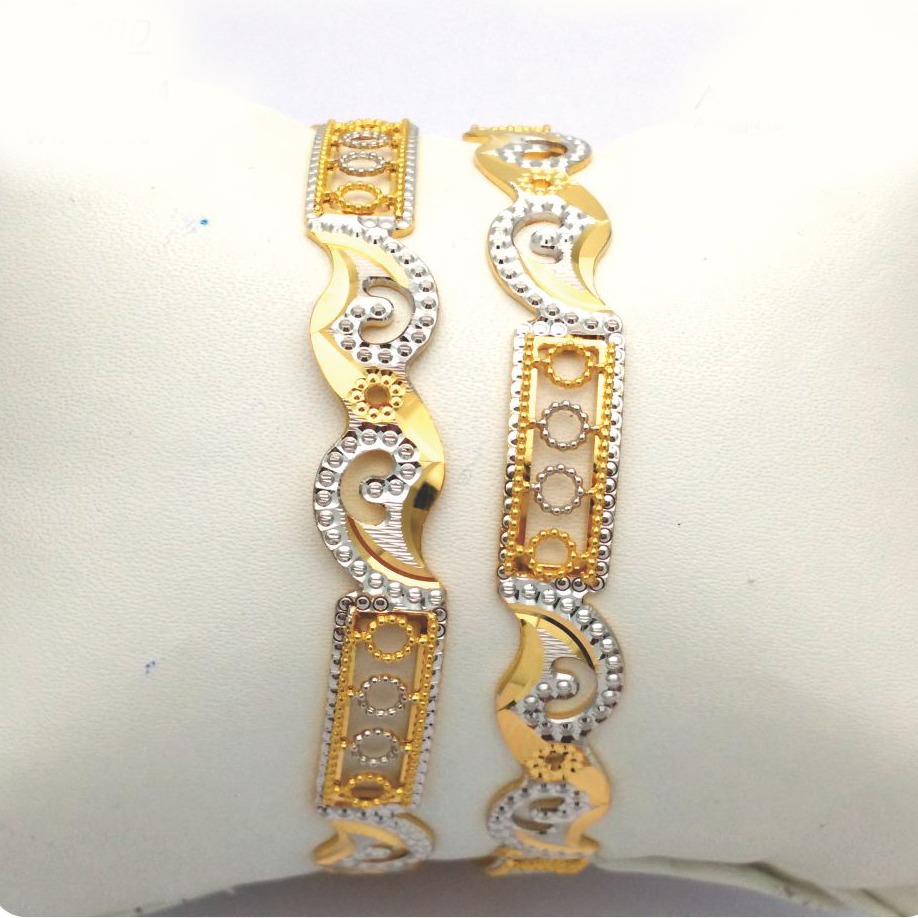 Gold hallmark cnc + jali bangle - CLJ664