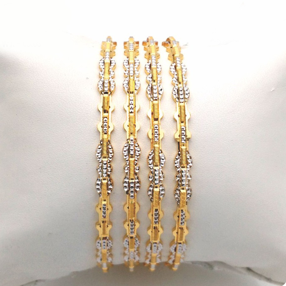 Gold Hallmark Plain Laser Joint Bangle - Slj650