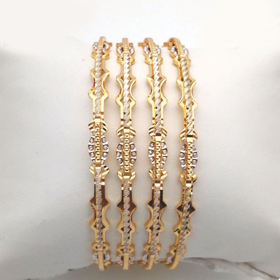 Gold Hallmark Plain Laser Joint Bangle - Slj348