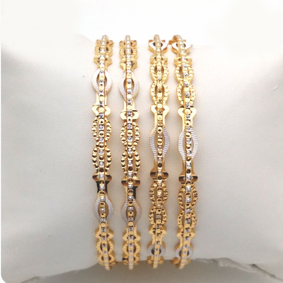 Gold Hallmark Plain Laser Joint Bangle - Slj345