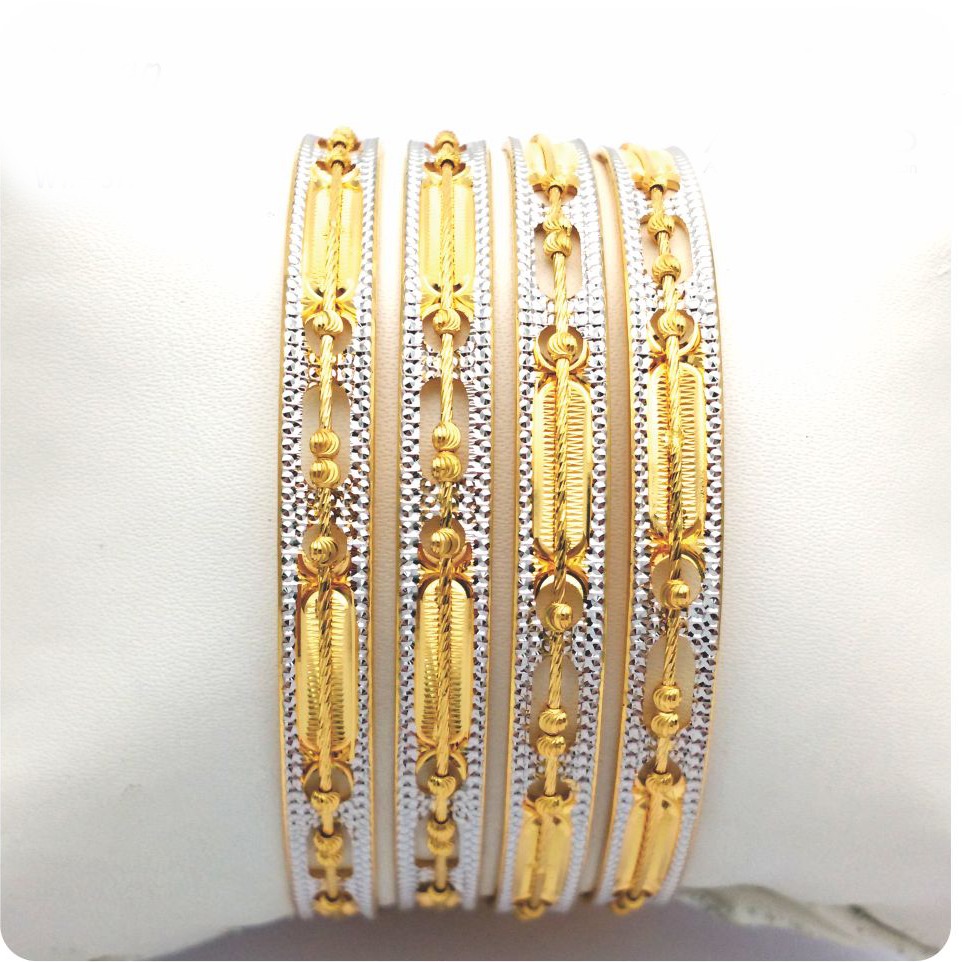 Gold hallmark cnc pokal + tar mani bangle - CML628