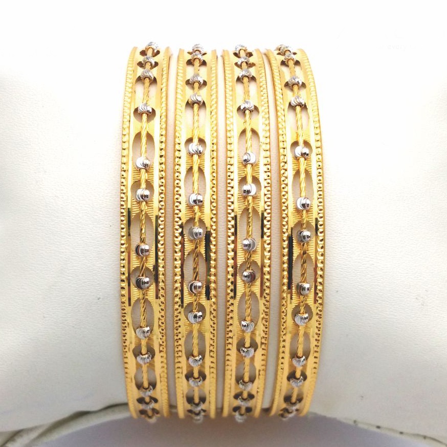 Gold hallmark cnc pokal + tar mani bangle - CML627