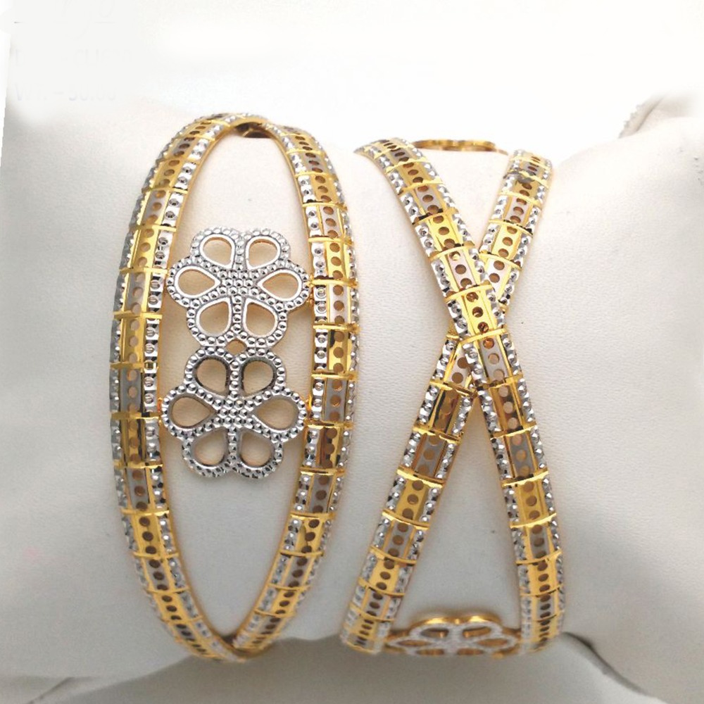 Gold hallmark cnc + LASER bangle - CLJ620