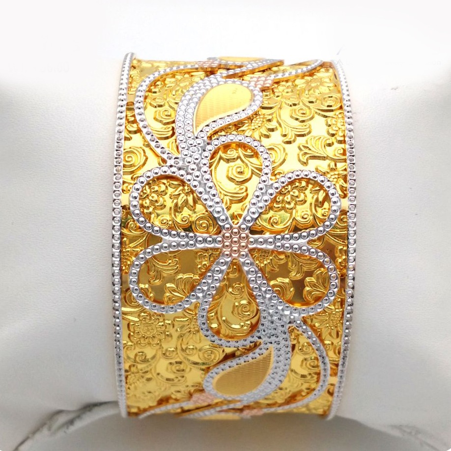 Gold hallmark cnc + LASER bangle - CLJ615