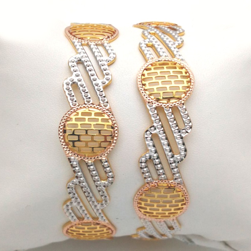 Gold hallmark cnc +jali bangle - clj606