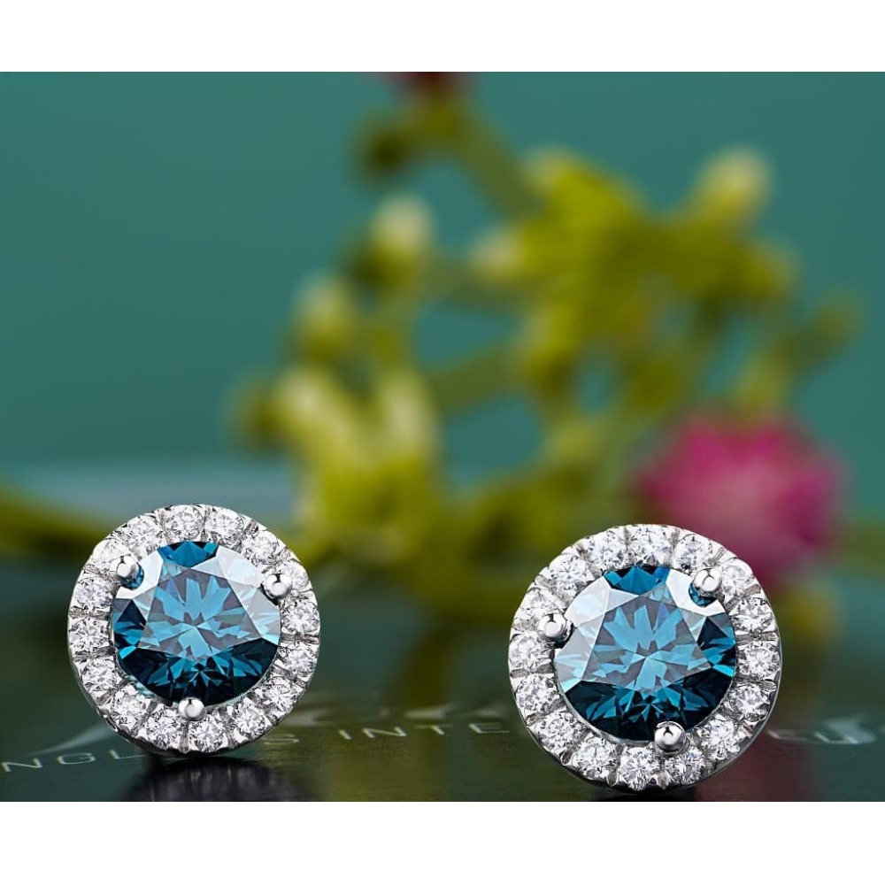 Designer Blue Stone Earring
