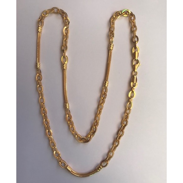 22K Gold Classic Handmade Chain DC-C004