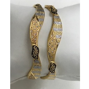 22Kt Gold Fancy Copper Kadli Bangle DC-B010