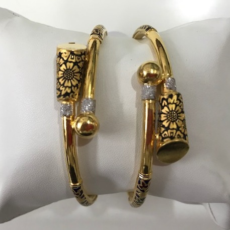916 Gold Antique Ball Pipe Copper Kadli DC-B009