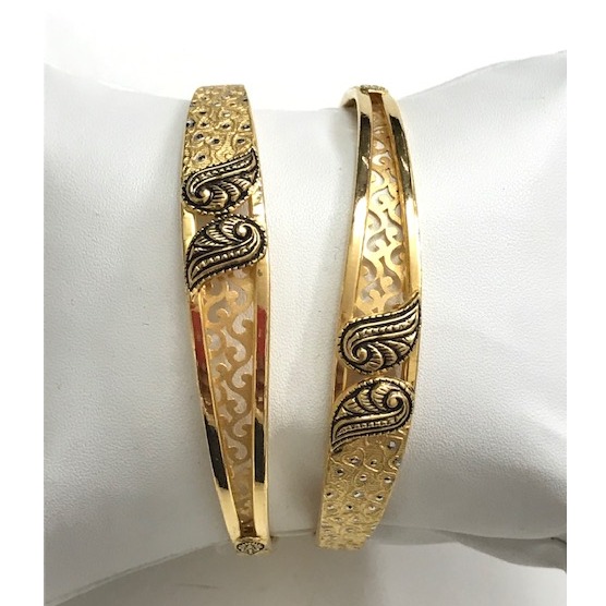22KT Gold Antique Copper Kadli Bangle DC-B002