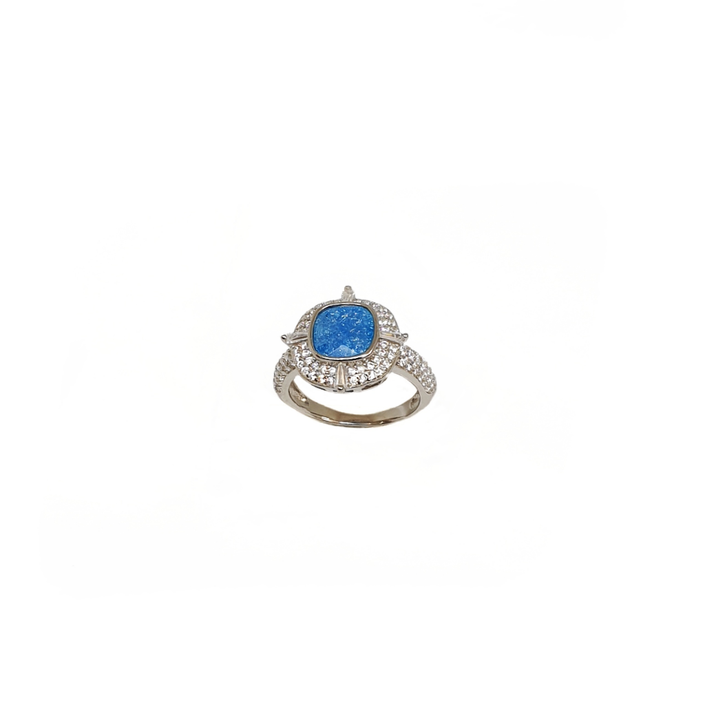 Blue Stone Ring In 925 Sterling Silver MGA - LRS5329