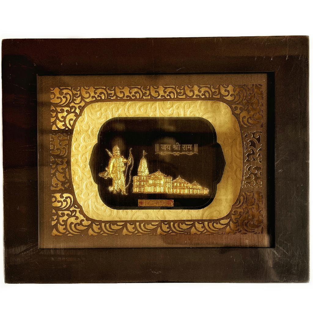 Shree Ram Ayodhya Frame In 24k Gold Foil MGA-AGE0366