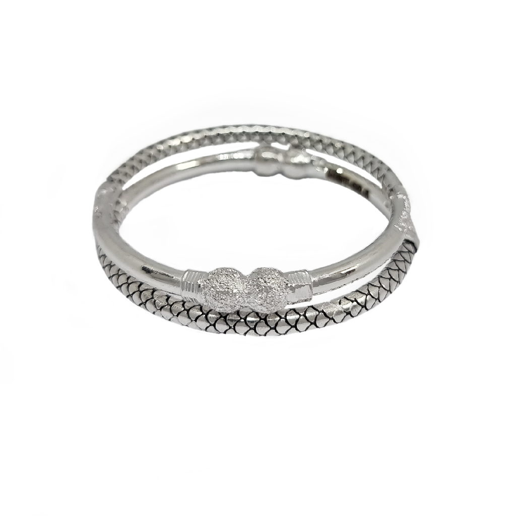 Two Nakshi Ball And Half Oxidised Silver Kadli MGA - KDS2923