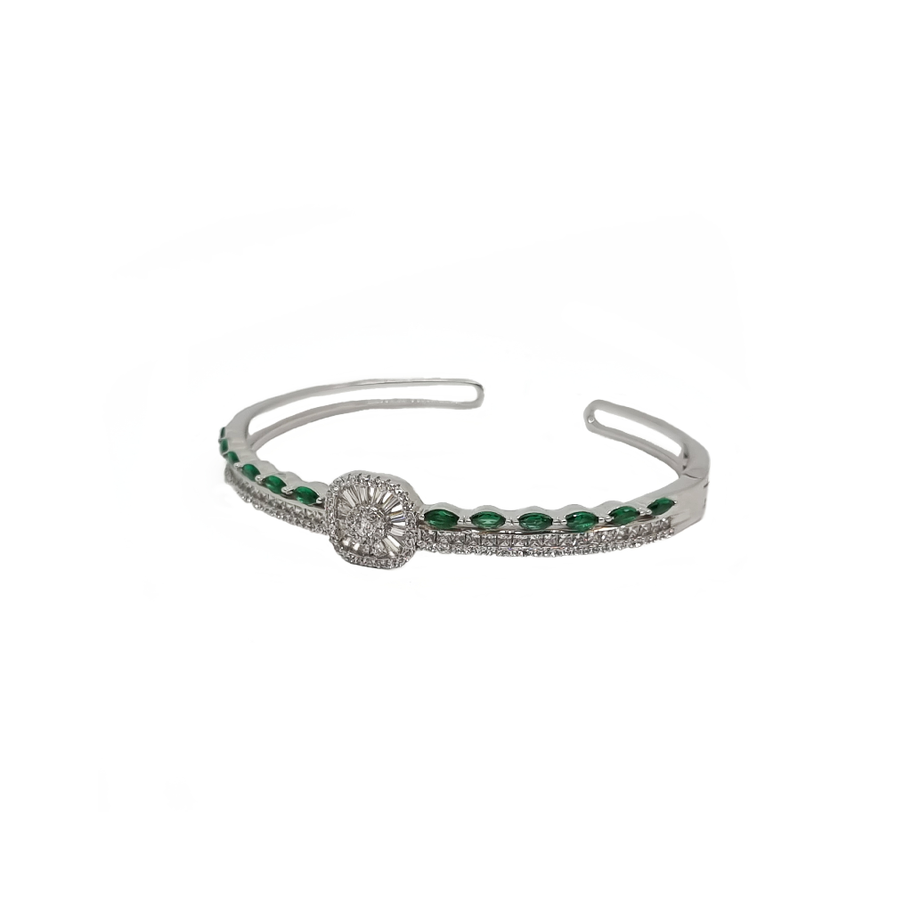 Green Diamond Bracelet In 925 Sterling Silver MGA - BRS2332