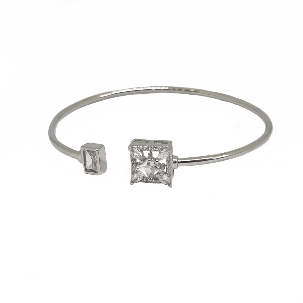 Square Design Kada Bracelet In 925 Sterling Silver MGA - BRS2350
