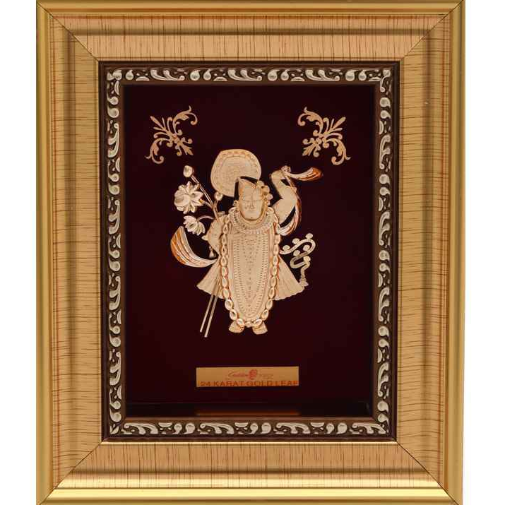 Shrinathji Frame In 24K Gold Foil MGA - AGE0273